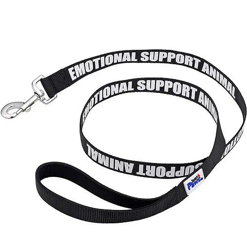 Padded Emotional Support Dog Leash with Neoprene Handle with Embroidered Lettering