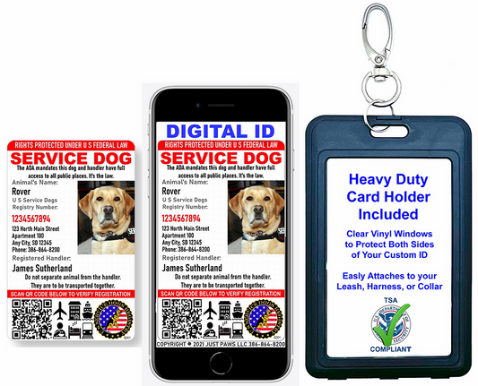 Custom QR Code Animal ID Card - Portrait